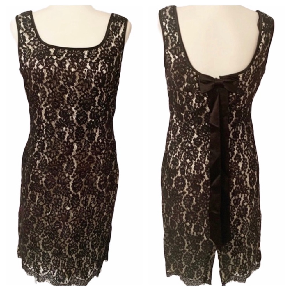 Donna Ricco Women's Lace Sleeveless Cocktail Dress